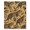 Elegant Golden Leopard Spotted Area Rug