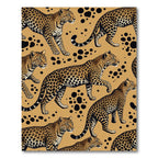 Elegant Golden Leopard Spotted Area Rug
