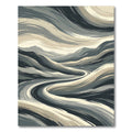 Earthy Waves Landscape Abstract Rug