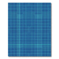 Modern Cobalt Blue Grid Network Rug