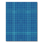 Modern Cobalt Blue Grid Network Rug