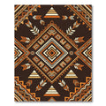 Rich Earthy Tribal Diamond Arrow Rug