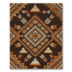 Rich Earthy Tribal Diamond Arrow Rug