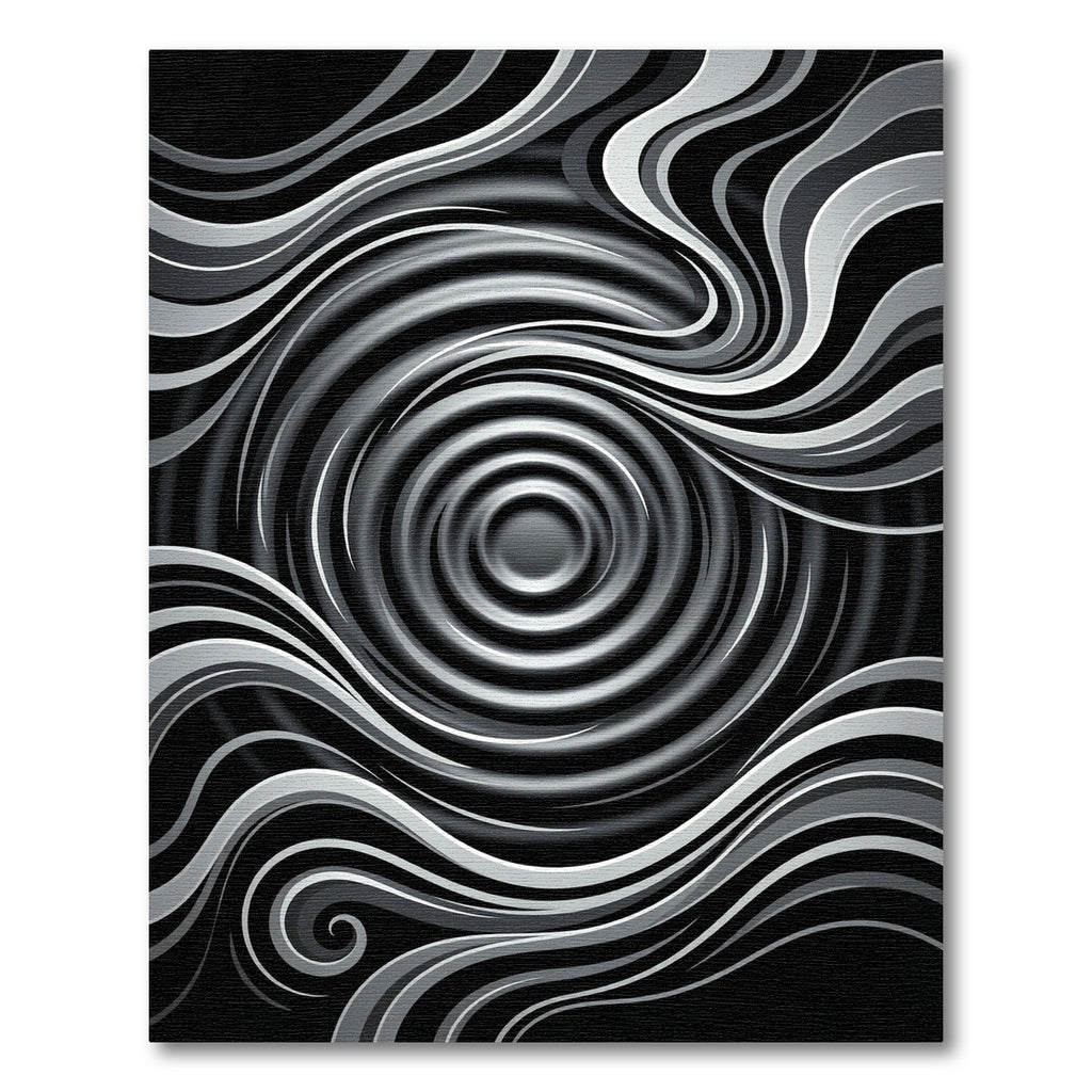 Abstract Ripples Waves MonochromeRug Rug