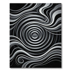Abstract Ripples Waves MonochromeRug Rug