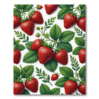 Vibrant Red Strawberry Garden Botanical Rug