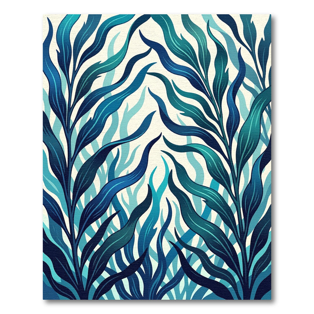 Lush Emerald Tropical Kelp Wave Rug