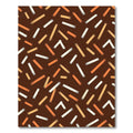 Brown Orange White Brush Stroke Scatter Rug