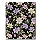 Elegant Lavender Pink Floral Vine Rug