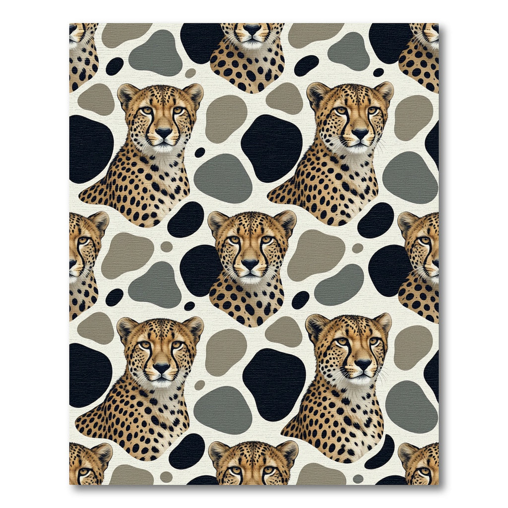 Bold Cheetah Spots Animal Portrait Rug