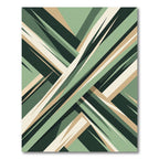 Modern Sage Geometric Angular Abstract Rug
