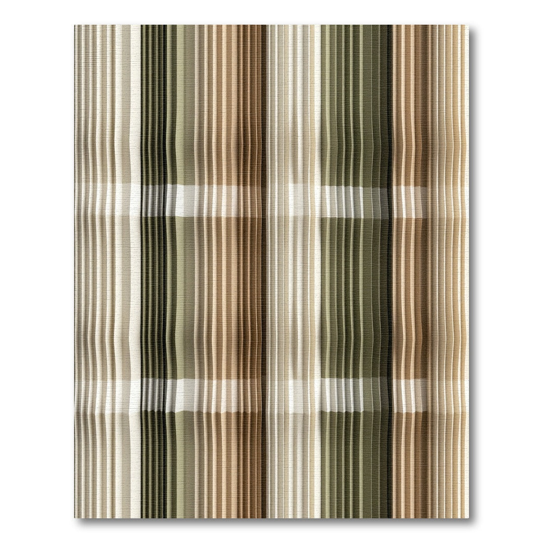 Earthy Toned Vertical Ribbed Texture Rug