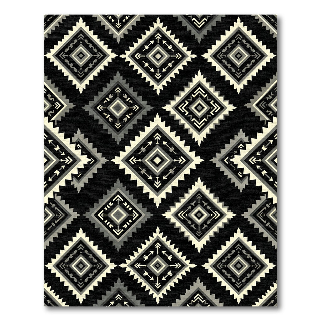 Monochromatic Tribal Diamond Native Rug