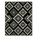 Monochromatic Tribal Diamond Native Rug