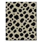 Black Spotted Taupe Animal Print Rug