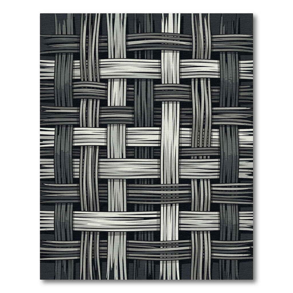 Monochrome Interlocking Ribbed Weave Texture Rug