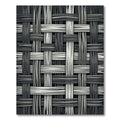 Monochrome Interlocking Ribbed Weave Texture Rug