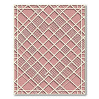 Modern Blush Lattice Geometric Grid Rug