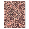Ornate Rose Gold Geometric Interlace Rug