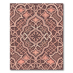 Ornate Rose Gold Geometric Interlace Rug