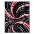 Modern Pink and Gray Swirling Abstract Rug