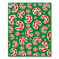 Red White Swirls Festive Background Rug
