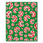 Red White Swirls Festive Background Rug