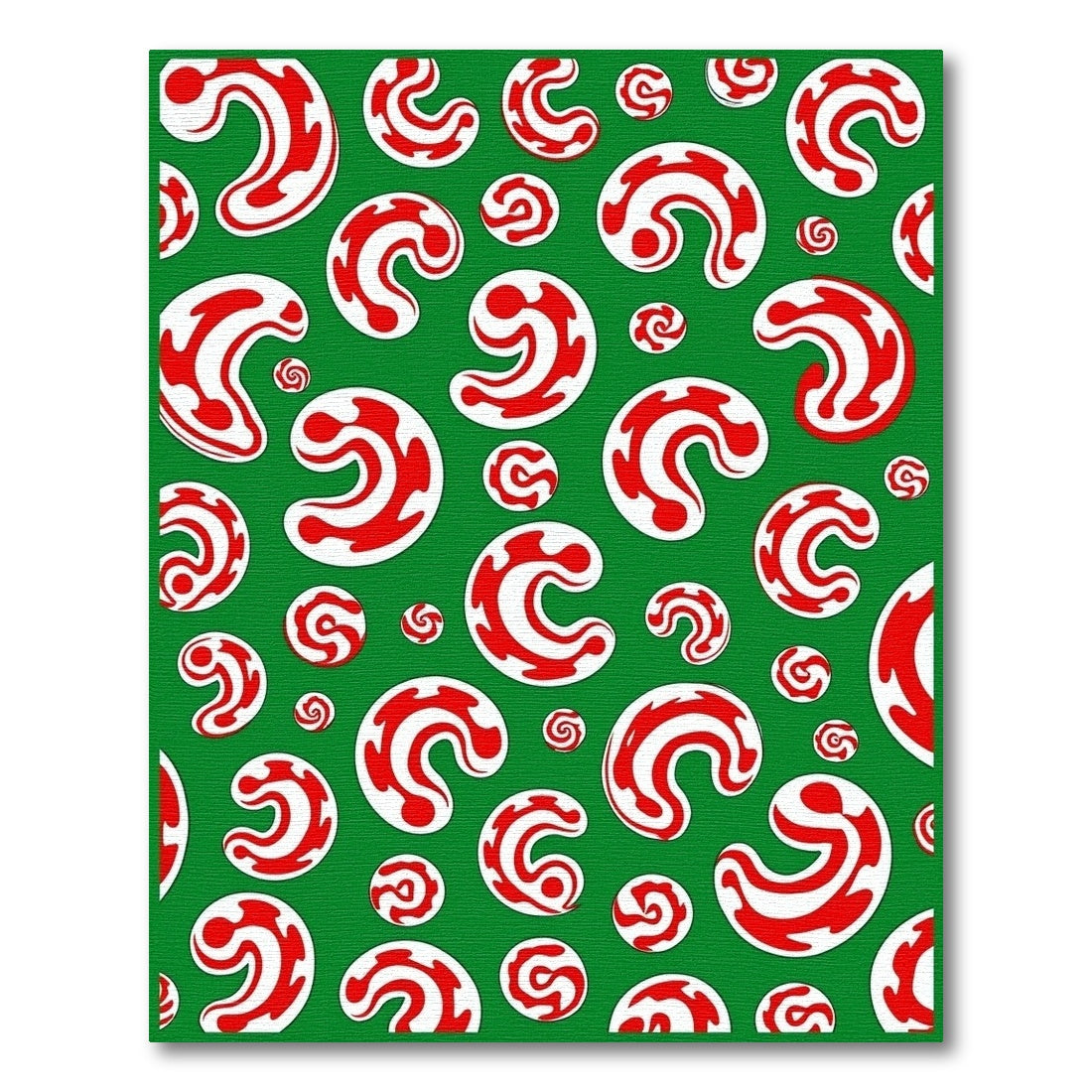 Red White Swirls Festive Background Rug