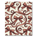 Elegant Chocolate Ribbon Knot Swirl Rug