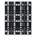 Monochrome Grid Crossing Cubes Rug