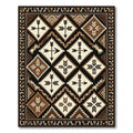 Geometric Brown Arrow Tribal Diamond Earthy Rug