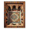 Intricate Geometric Medallion Earthy Tones Rug