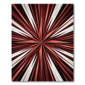 Crimson Starburst Radial Stripes Rug