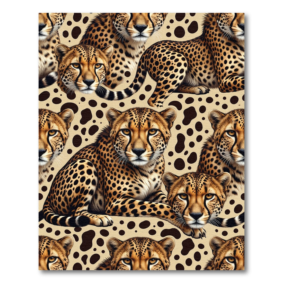 Golden Cheetah Spots Wild Fauna Rug