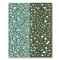 Green Intertwined Geometric Lattice Rug
