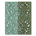Green Intertwined Geometric Lattice Rug