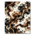 Earthy Tones Ink Swirl Composition Rug