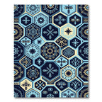 Navajo Inspired Geometric Hexagon Collage Rug