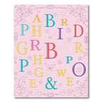 Colorful Alphabet Garden Whimsy Rug