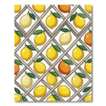 Vibrant Yellow Lemon Lattice Grid Rug