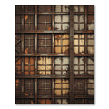 Industrial Grungy Metal Window Grille Rug