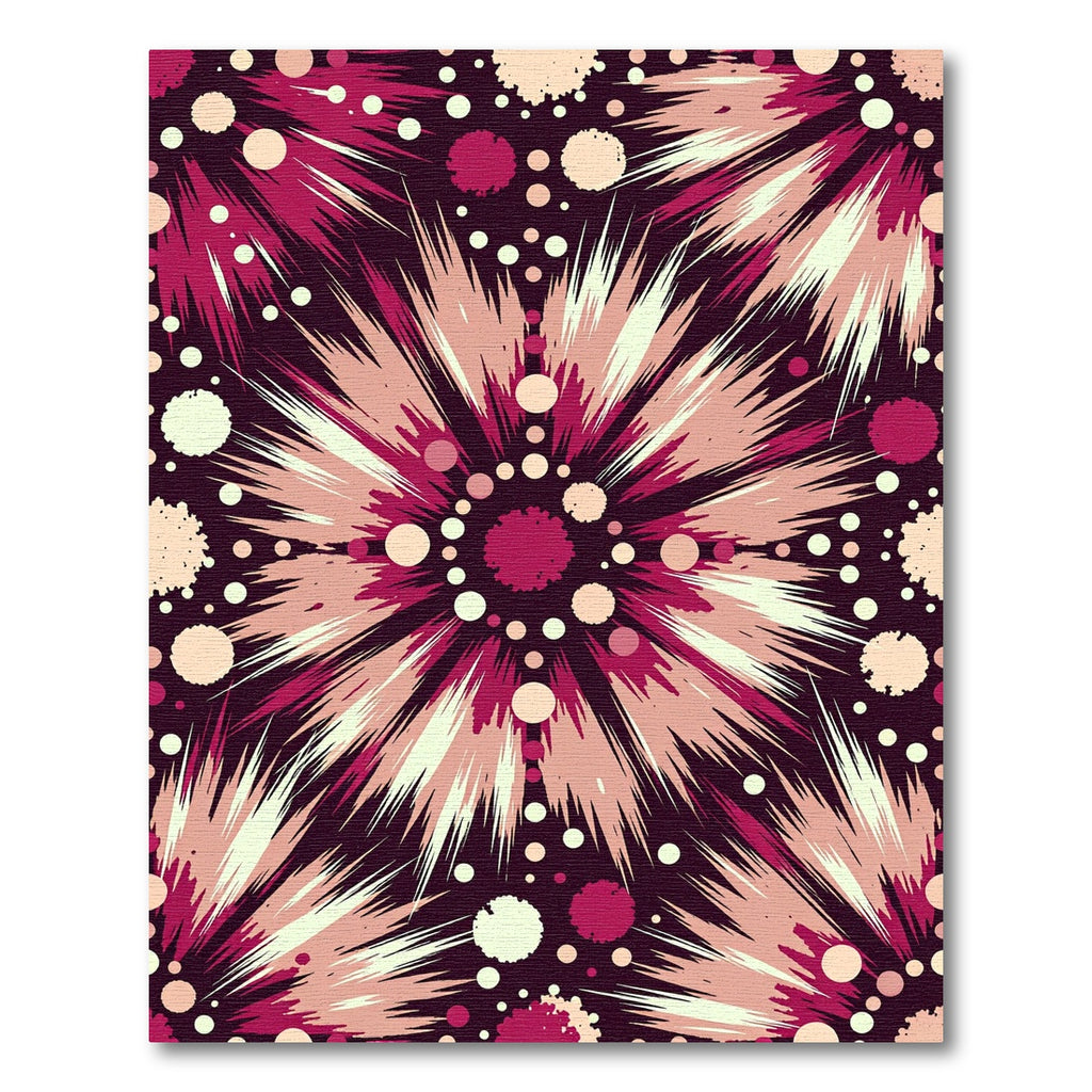 Crimson Burst Starburst Contemporary Rug