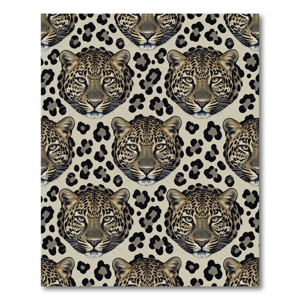 Leopard Spots And Faces Repeat Rug
