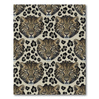 Leopard Spots And Faces Repeat Rug