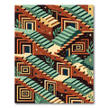 Geometric Isometric Earth Tone Staircase Rug