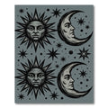 Celestial Sun Moon Stars Duo Rug