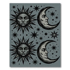 Celestial Sun Moon Stars Duo Rug