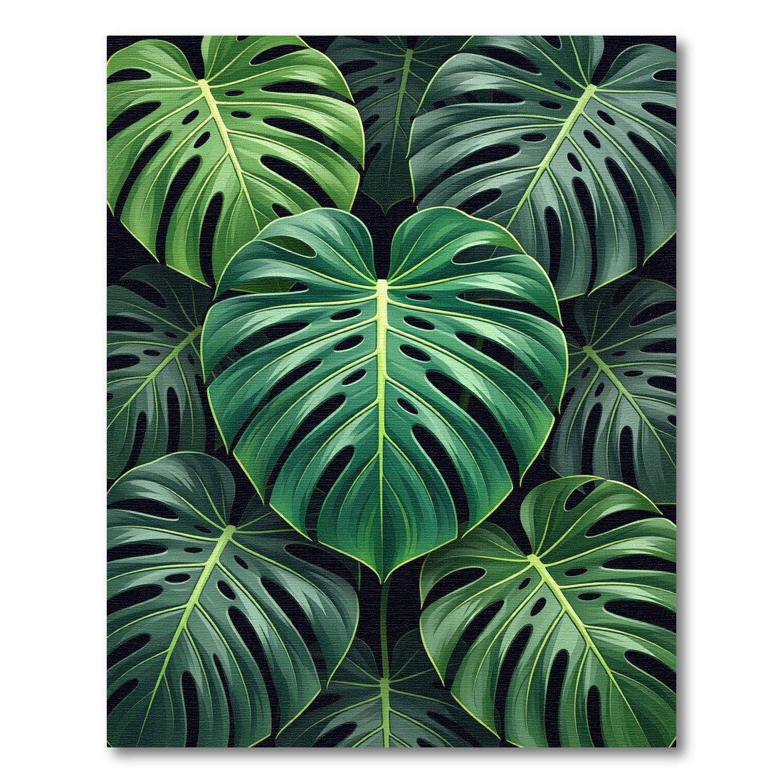 Evergreen Jungle Leaf Cascade Rug