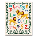 Cheerful Yellow Lion Alphabet Garland Rug