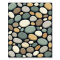 Natural Stone Pebbles Arrangement Rug